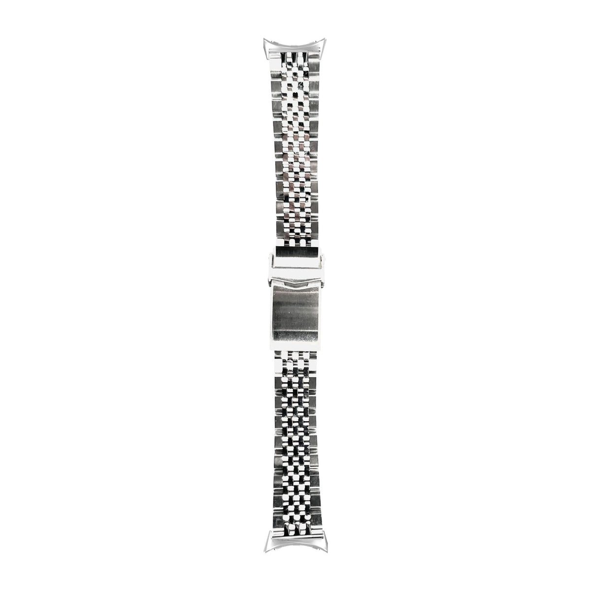 Quick Release Asteroid Bracelet Silver with V-Clasp with Google Pixel Spring Bar Adapters - Wear Any 20mm Strap! for Pixel Watch 3-5 45mm