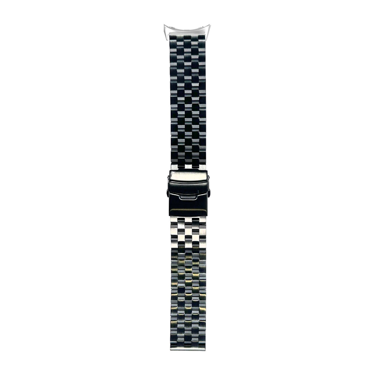 Engineer Bracelet - Folding Deployant Clasp - Black Silver with Google Pixel Spring Bar Adapters - Wear Any 20mm Strap! for Pixel Watch 1-5 41mm