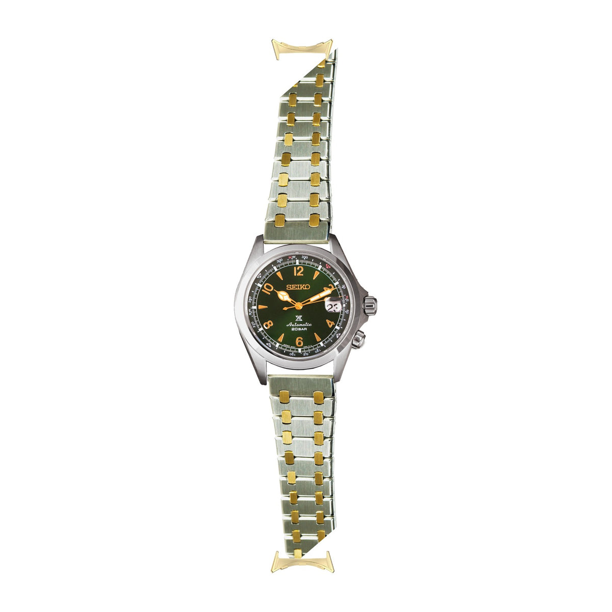 Medallion Bracelet - Silver/Gold Gold with Google Pixel Spring Bar Adapters - Wear Any 20mm Strap! for Pixel Watch 3-5 45mm