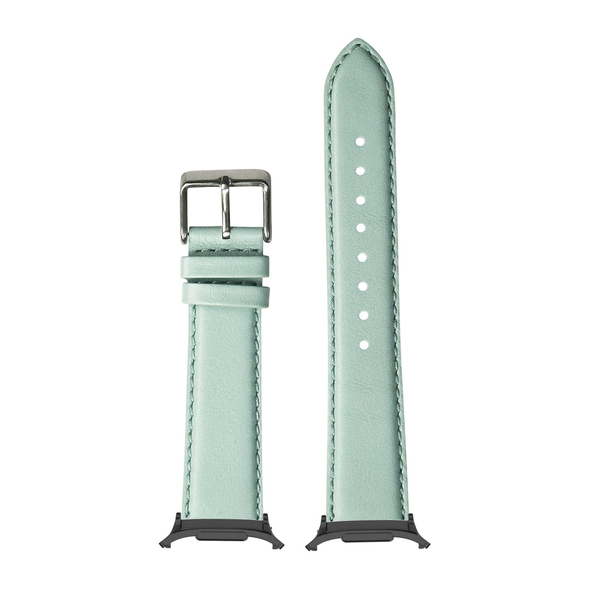 Padded Leather - Light Tiffany Blue for the Galaxy Watch 8, 9 and Ultra with adapter fitted