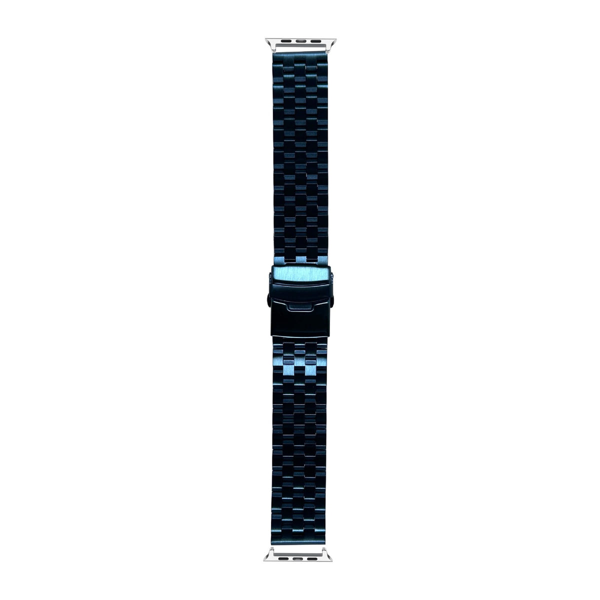 Engineer Bracelet - Folding Deployant Clasp - Blue Silver with Connecters - Spring Bar Type for Apple Watch