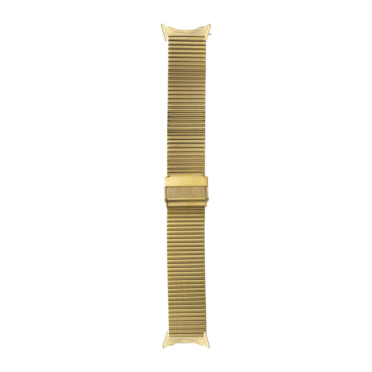 Flat-Link Micro-Adjustable Bracelet Gold Gold with Google Pixel Spring Bar Adapters - Wear Any 20mm Strap! for Pixel Watch 1-5 41mm