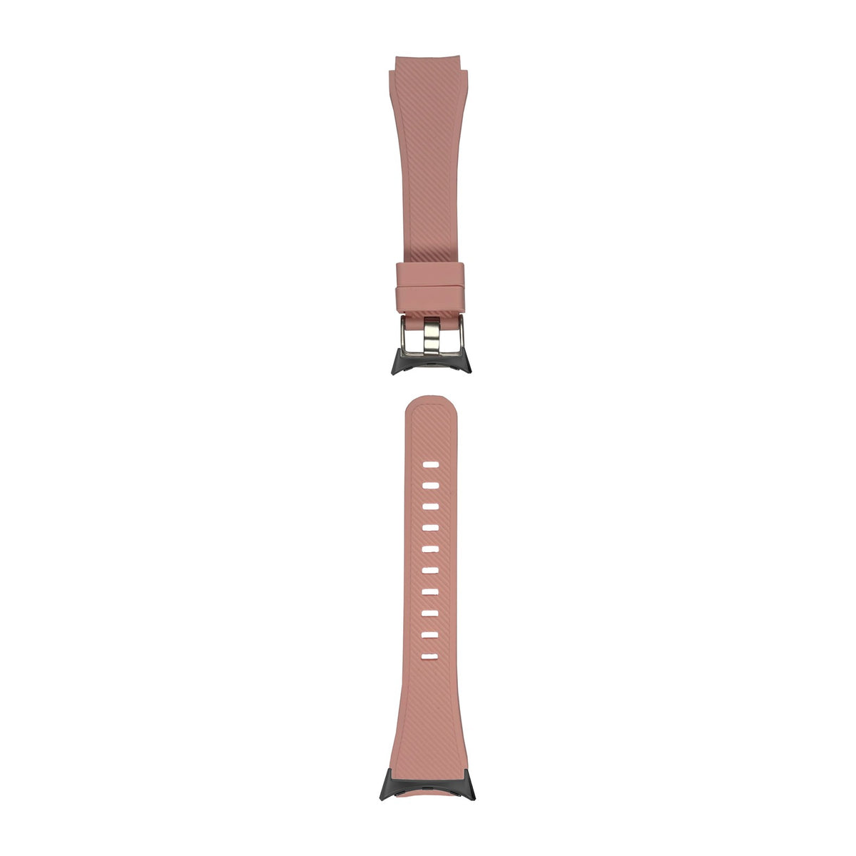 Flexi Silicone Pink Black with Google Pixel Spring Bar Adapters - Wear Any 20mm Strap! for Pixel Watch 3-5 45mm