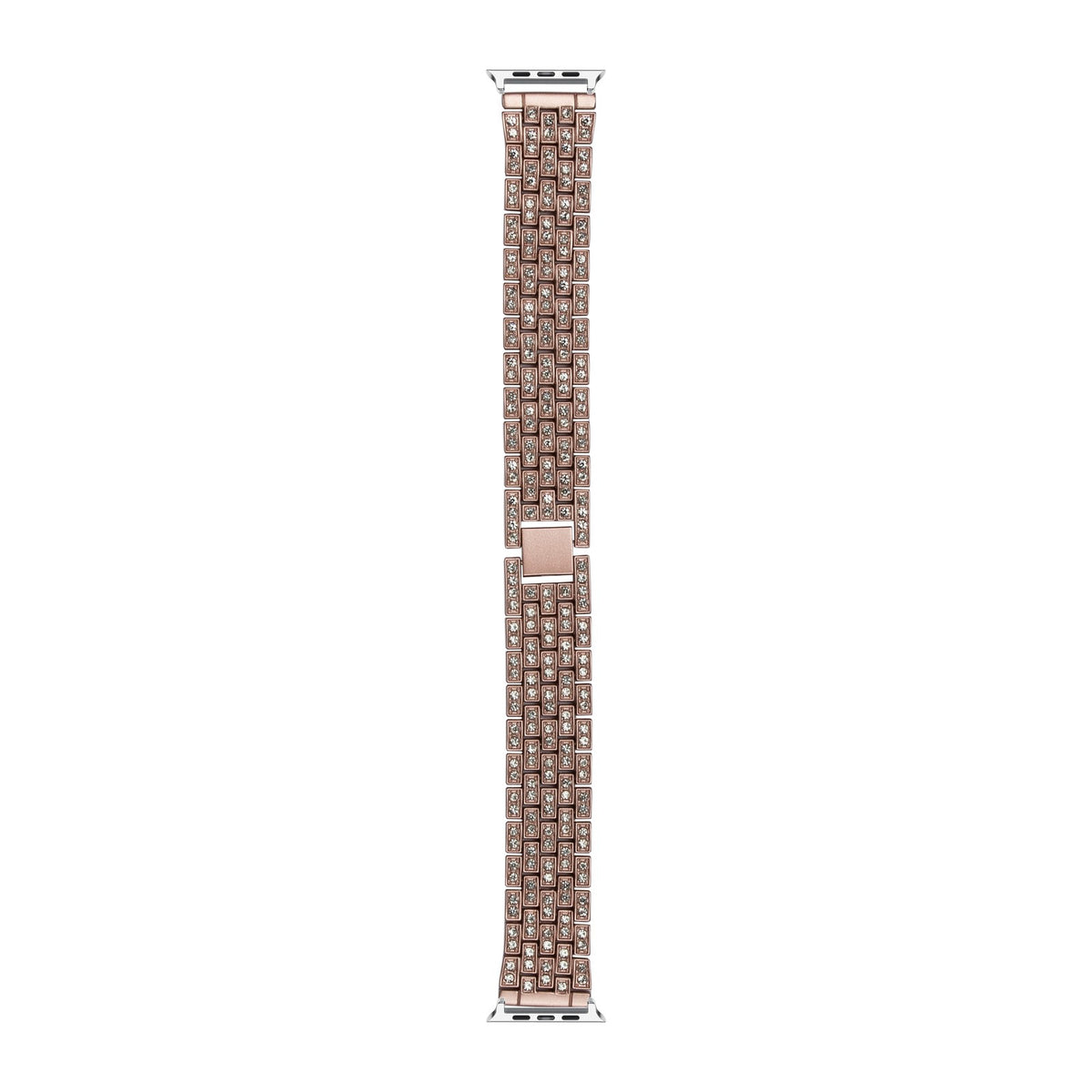 Shimmer Bracelet Pink Silver with Connecters - Spring Bar Type for Apple Watch