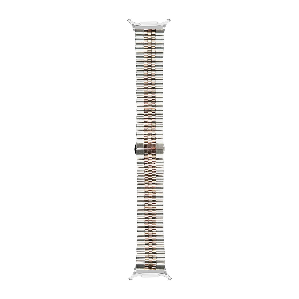 Jubilee Bracelet - Silver/Rose Gold Silver with Strap Adapter for Galaxy Watch 8-9/Ultra