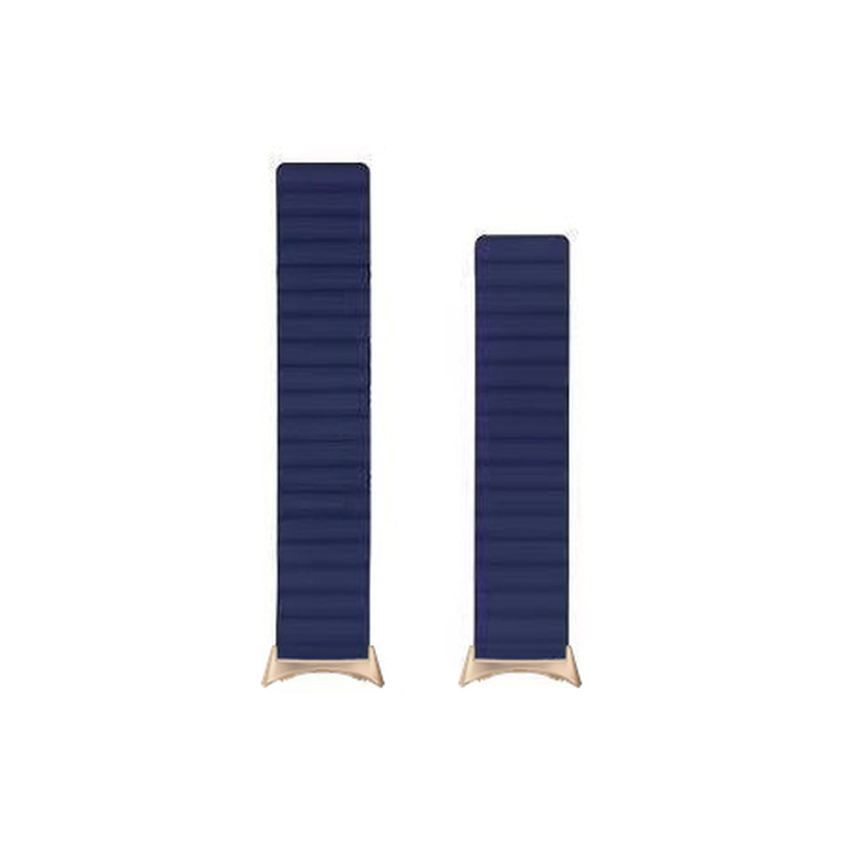 Magnetic Silicone Loop Blue Rose Gold with Google Pixel Spring Bar Adapters - Wear Any 20mm Strap! for Pixel Watch 1-5 41mm