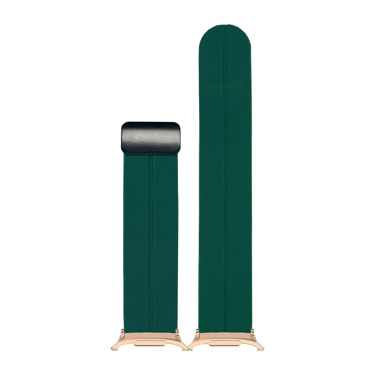 Silicone Green Rose Gold with Magnetic Clasp with Strap Adapter for Galaxy Watch 8-9/Ultra