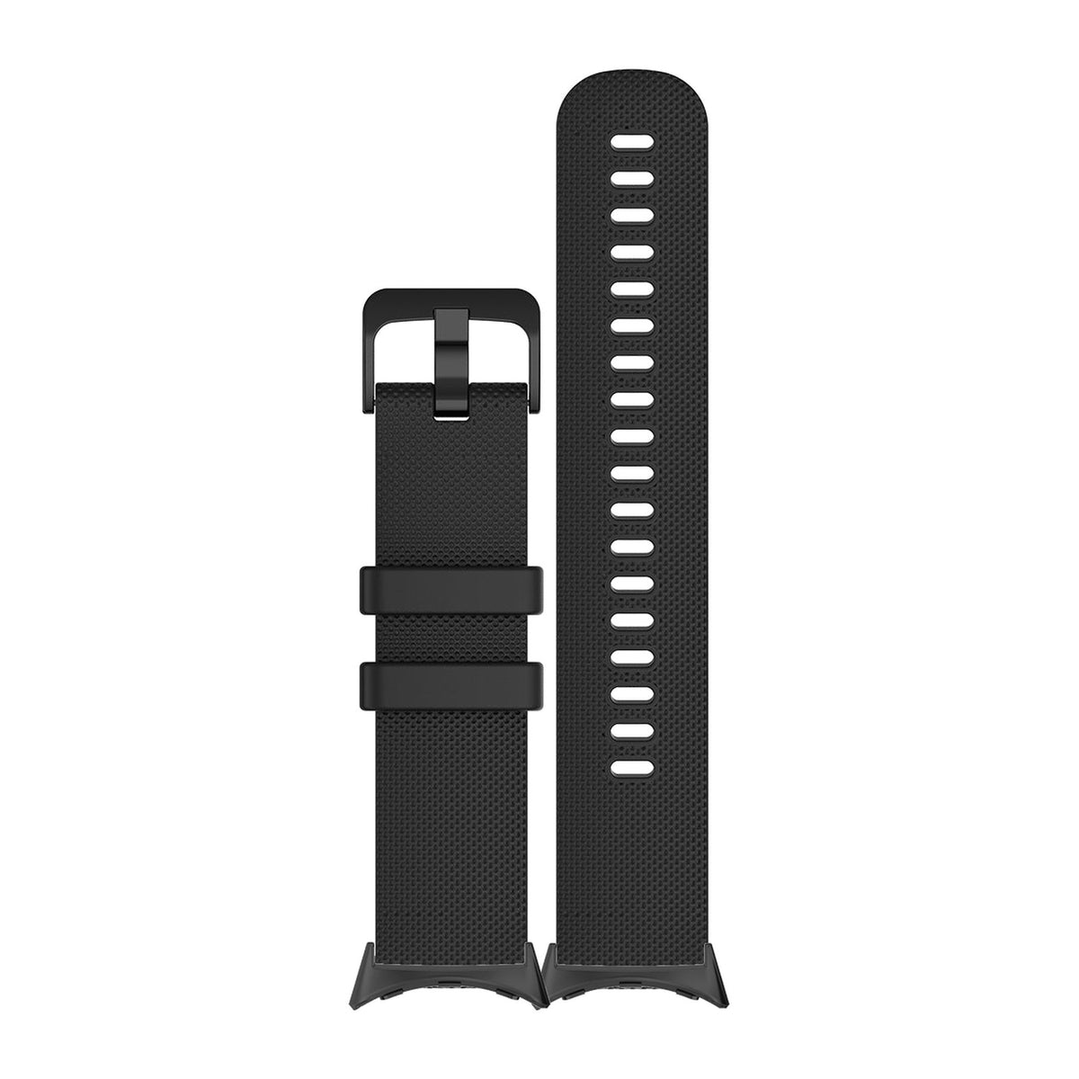 Classic Silicone Black Matching Black with Google Pixel Spring Bar Adapters - Wear Any 20mm Strap! for Pixel Watch 3-5 45mm