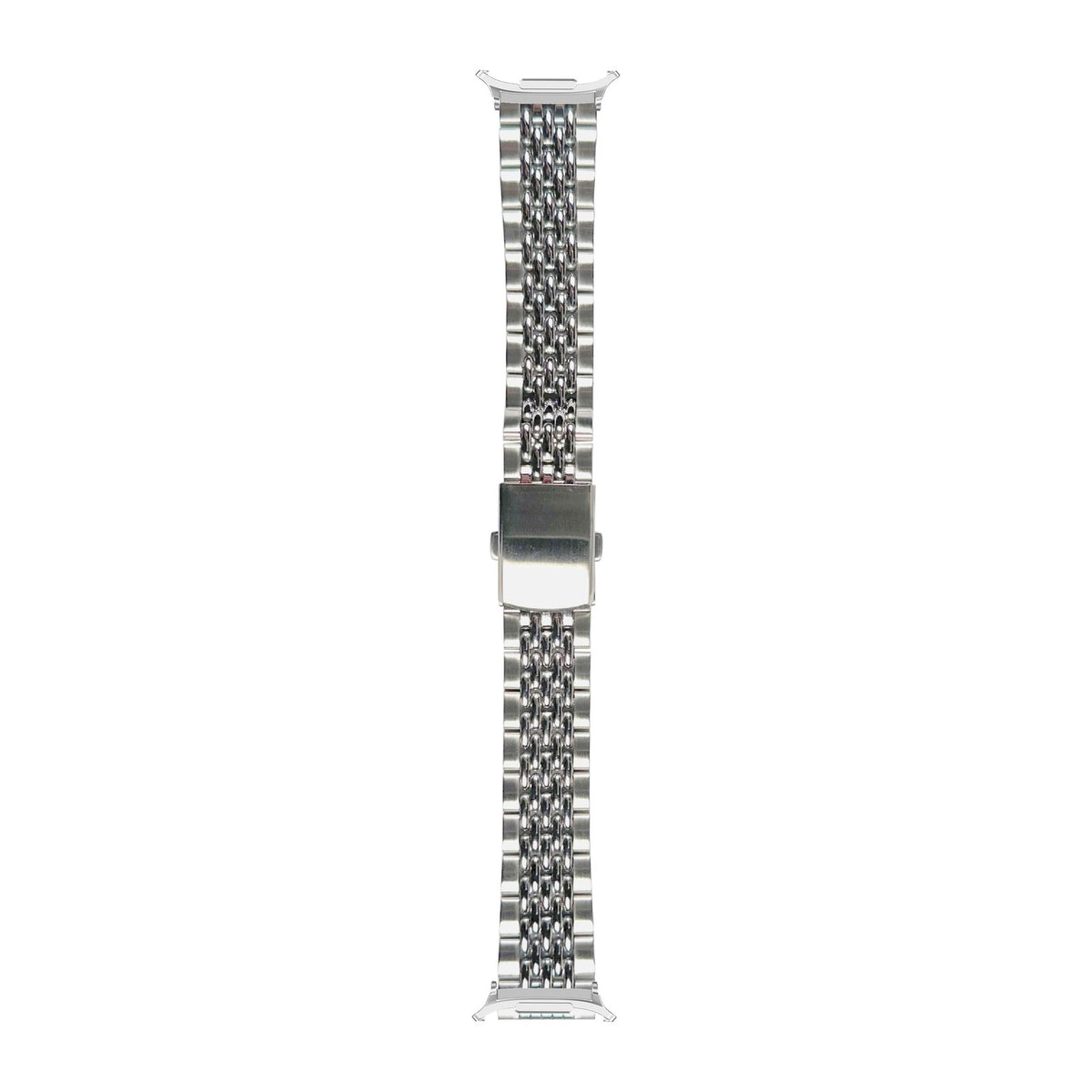 Steel Bracelet - Beads of Rice Silver Silver with Strap Adapter for Galaxy Watch 8-9/Ultra