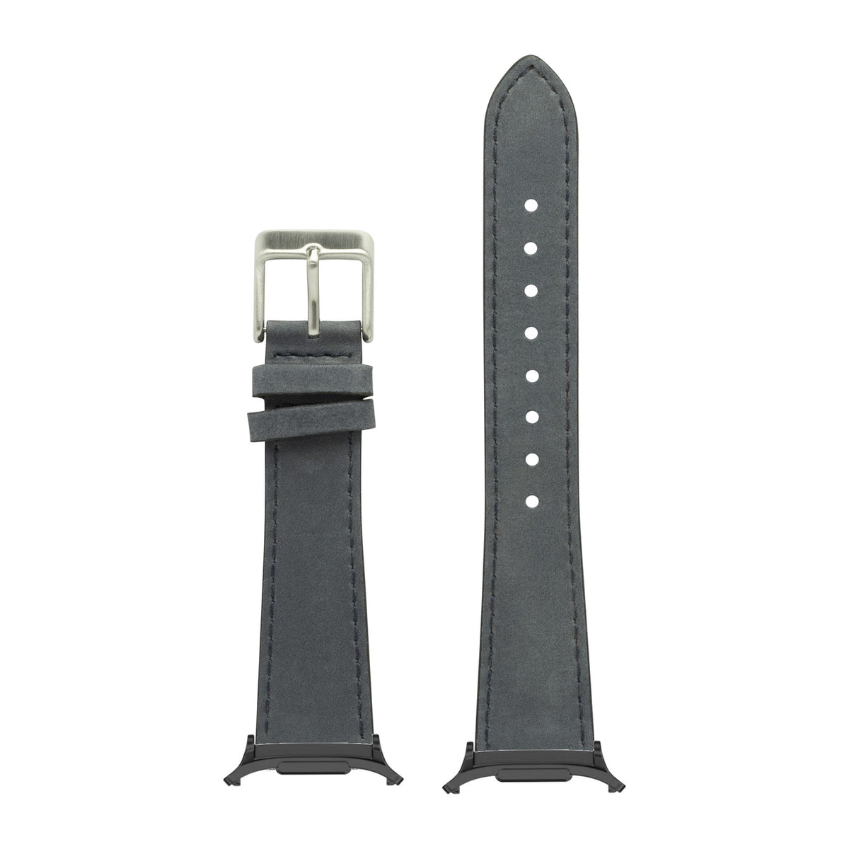 Nubuck Leather - Slate Grey for the Galaxy Watch 8, 9 and Ultra with adapter fitted