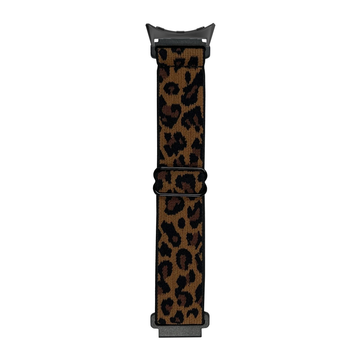 Weaved Elastic Loop Leopard with Google Pixel Spring Bar Adapters - Wear Any 20mm Strap! for Pixel Watch 3-5 45mm