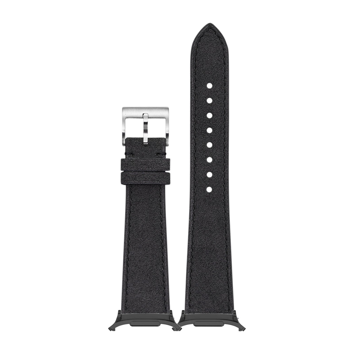 Alcantara Leather - Dark Grey for the Galaxy Watch 8, 9 and Ultra with adapter fitted