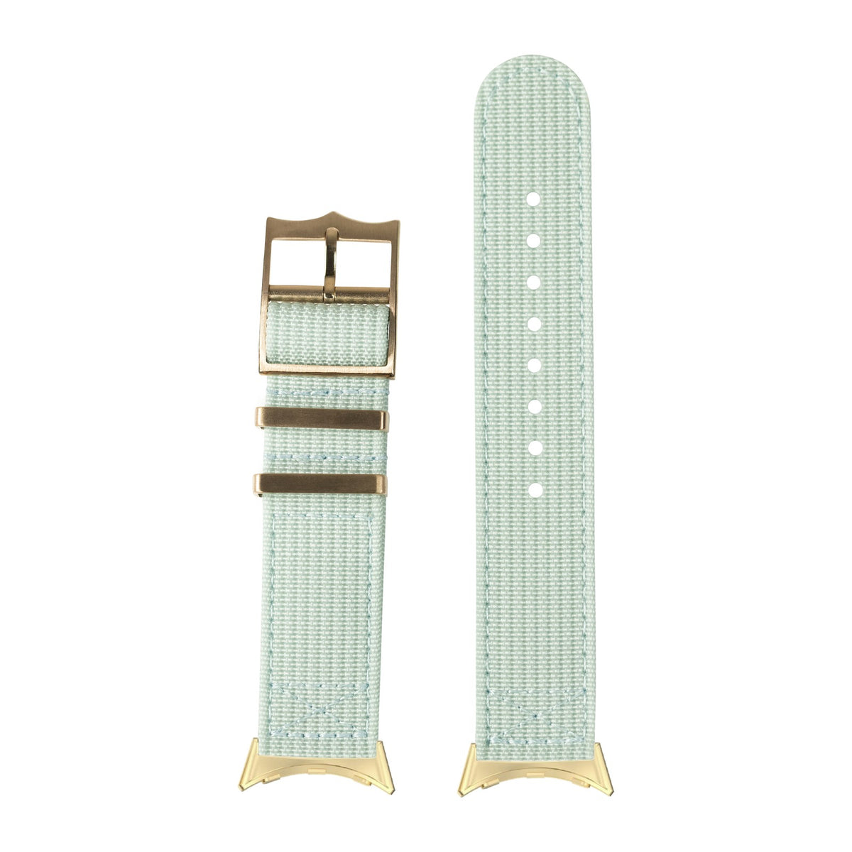 Alpha Militex - Light Blue Rose Gold Gold with Google Pixel Spring Bar Adapters - Wear Any 20mm Strap! for Pixel Watch 3-5 45mm