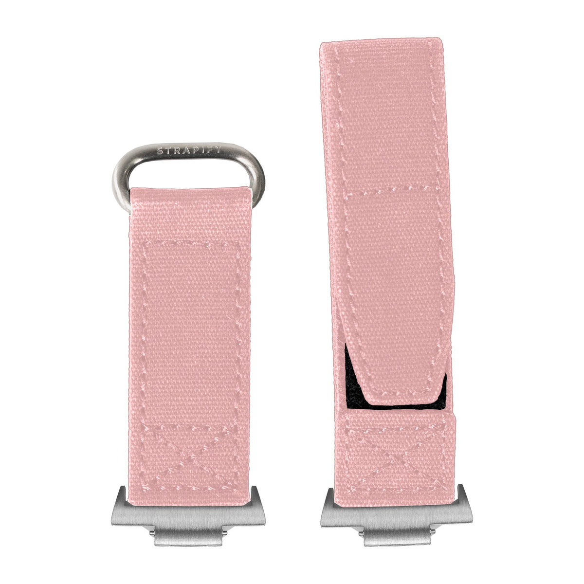 Military Velcro - Pink Silver with Strap Adapter for Tissot PRX 40