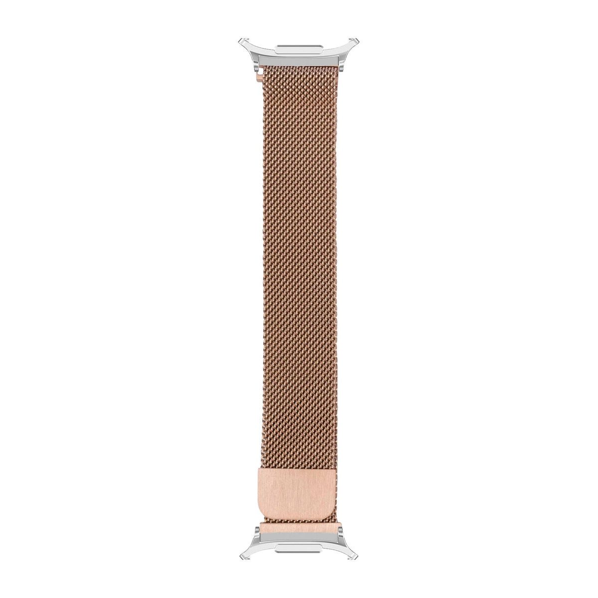 Milanese - Rose Gold Silver with Strap Adapter for Galaxy Watch 8-9/Ultra