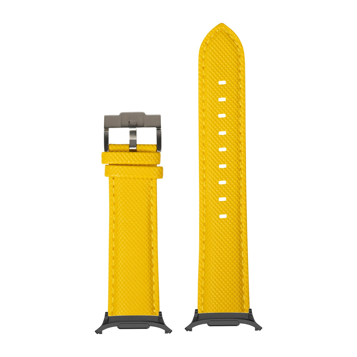 Sailcloth - Yellow for the Galaxy Watch 8, 9 and Ultra with adapter fitted