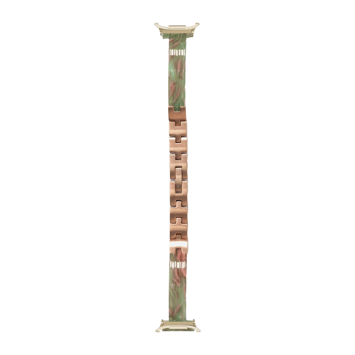 Acetate Bangle - Jade Pearl / Rose Gold Gold with Strap Adapter for Galaxy Watch 8-9/Ultra