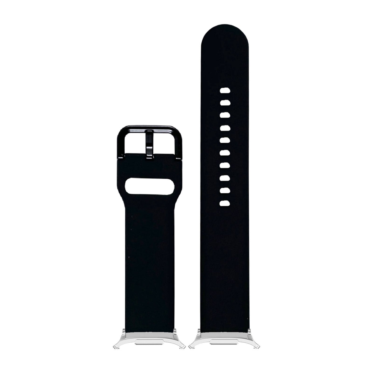 Flexi Silicone 6 Black Silver with Strap Adapter for Galaxy Watch 8-9/Ultra