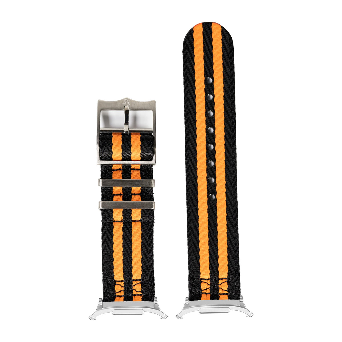 Ultra Militex - Black / Orange Silver with Strap Adapter for Galaxy Watch 8-9/Ultra