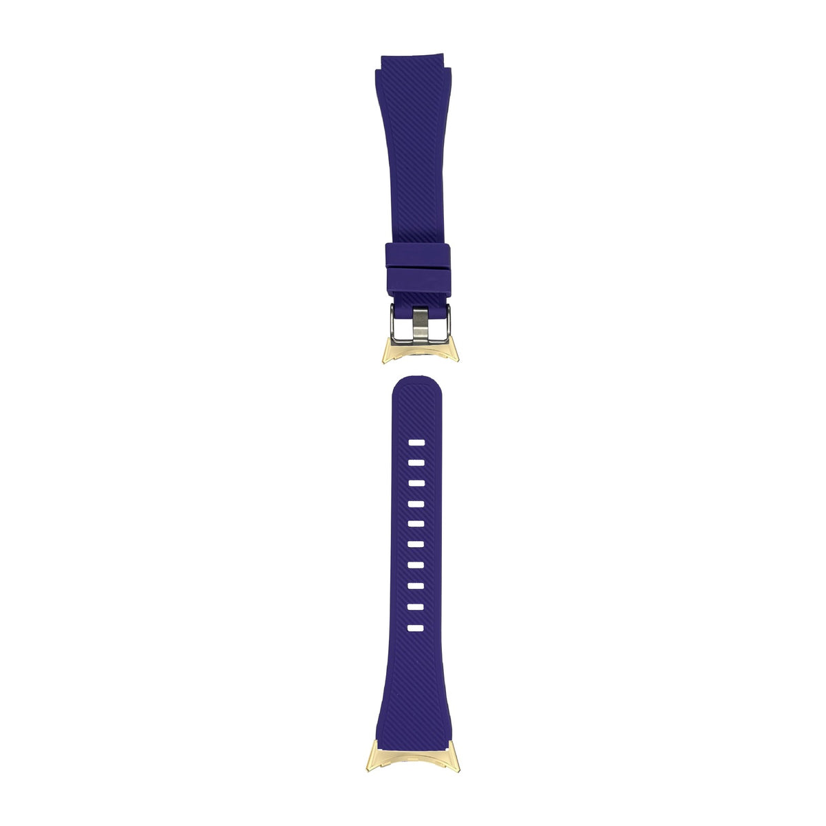 Flexi Silicone Purple Gold with Google Pixel Spring Bar Adapters - Wear Any 20mm Strap! for Pixel Watch 3-5 45mm