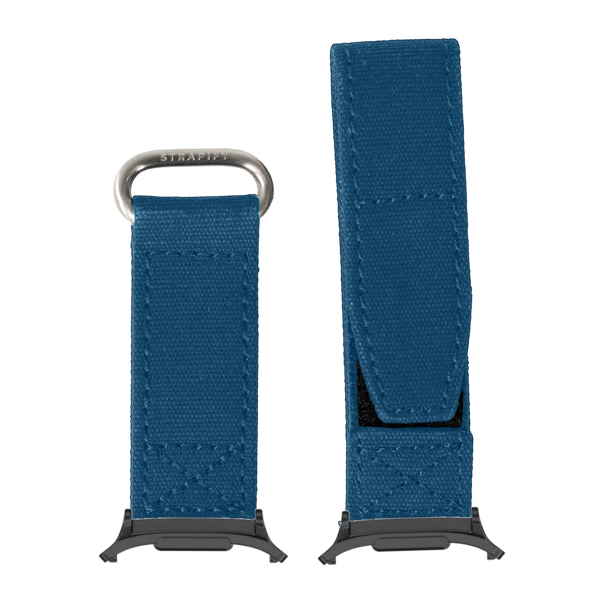 Military Velcro - Petrol Blue for the Galaxy Watch 8, 9 and Ultra with adapter fitted
