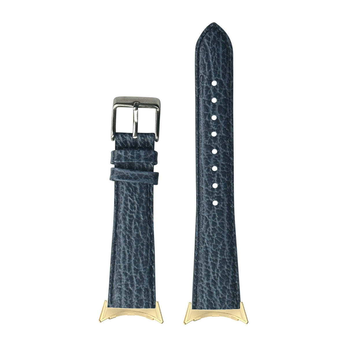 Faux Sharkskin - Blue Gold with Google Pixel Spring Bar Adapters - Wear Any 20mm Strap! for Pixel Watch 3-5 45mm