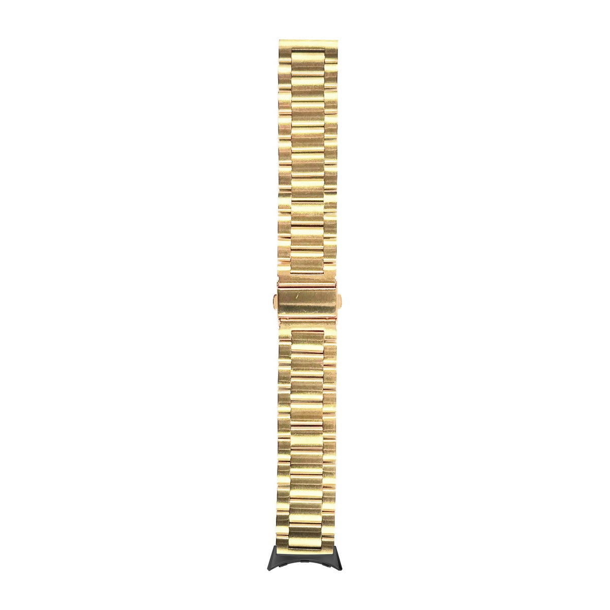 Steel Bracelet Black with Deployant Clasp - Gold with Google Pixel Spring Bar Adapters - Wear Any 20mm Strap! for Pixel Watch 1-5 41mm