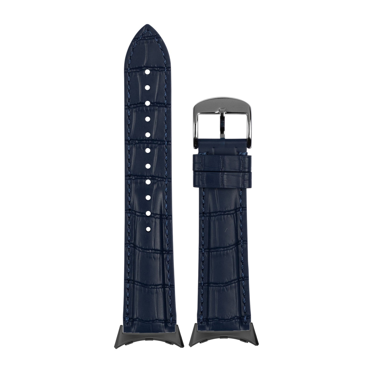 RubberGator Navy Blue with Google Pixel Spring Bar Adapters - Wear Any 20mm Strap! for Pixel Watch 3-5 45mm