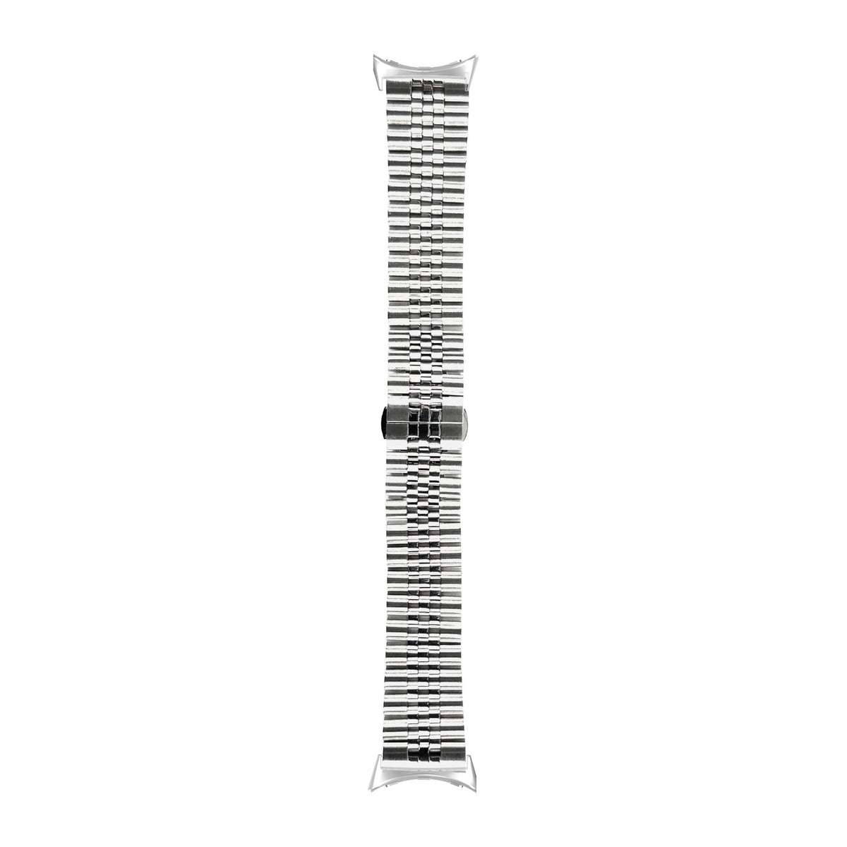 Jubilee Bracelet - Silver Silver with Google Pixel Spring Bar Adapters - Wear Any 20mm Strap! for Pixel Watch 3-5 45mm