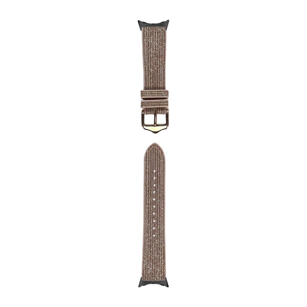 Sparkle Hybrid Gold / Red with Google Pixel Spring Bar Adapters - Wear Any 20mm Strap! for Pixel Watch 3-5 45mm