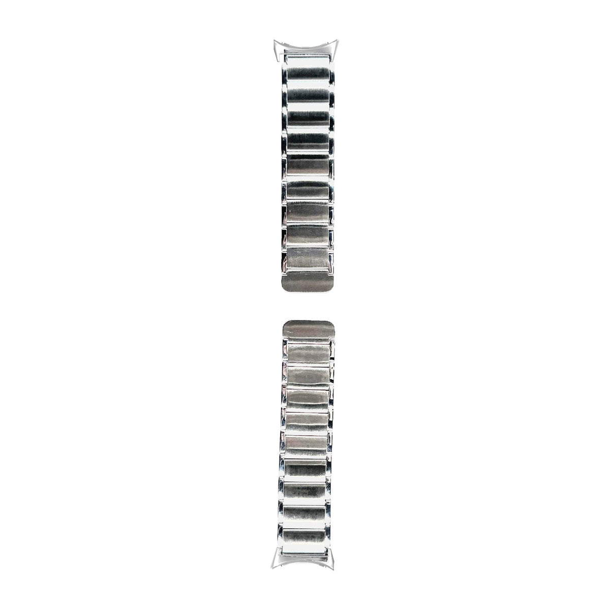 Magnetic Steel Bracelet Silver Silver with Google Pixel Spring Bar Adapters - Wear Any 20mm Strap! for Pixel Watch 3-5 45mm