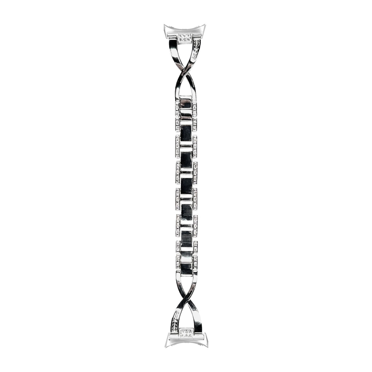 Helix Bracelet Silver Silver with Google Pixel Spring Bar Adapters - Wear Any 20mm Strap! for Pixel Watch 3-5 45mm