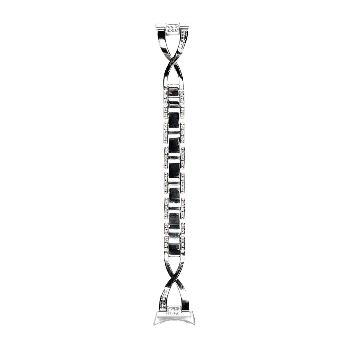Helix Bracelet Silver Silver with Google Pixel Spring Bar Adapters - Wear Any 20mm Strap! for Pixel Watch 3-5 45mm