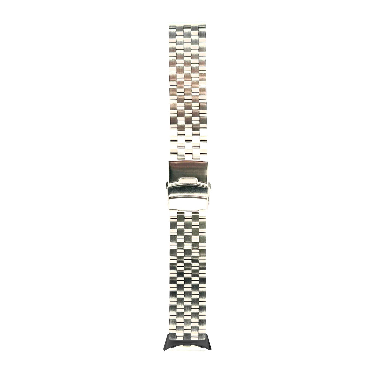 Engineer Bracelet - Folding Deployant Clasp - Silver Black with Google Pixel Spring Bar Adapters - Wear Any 20mm Strap! for Pixel Watch 1-5 41mm