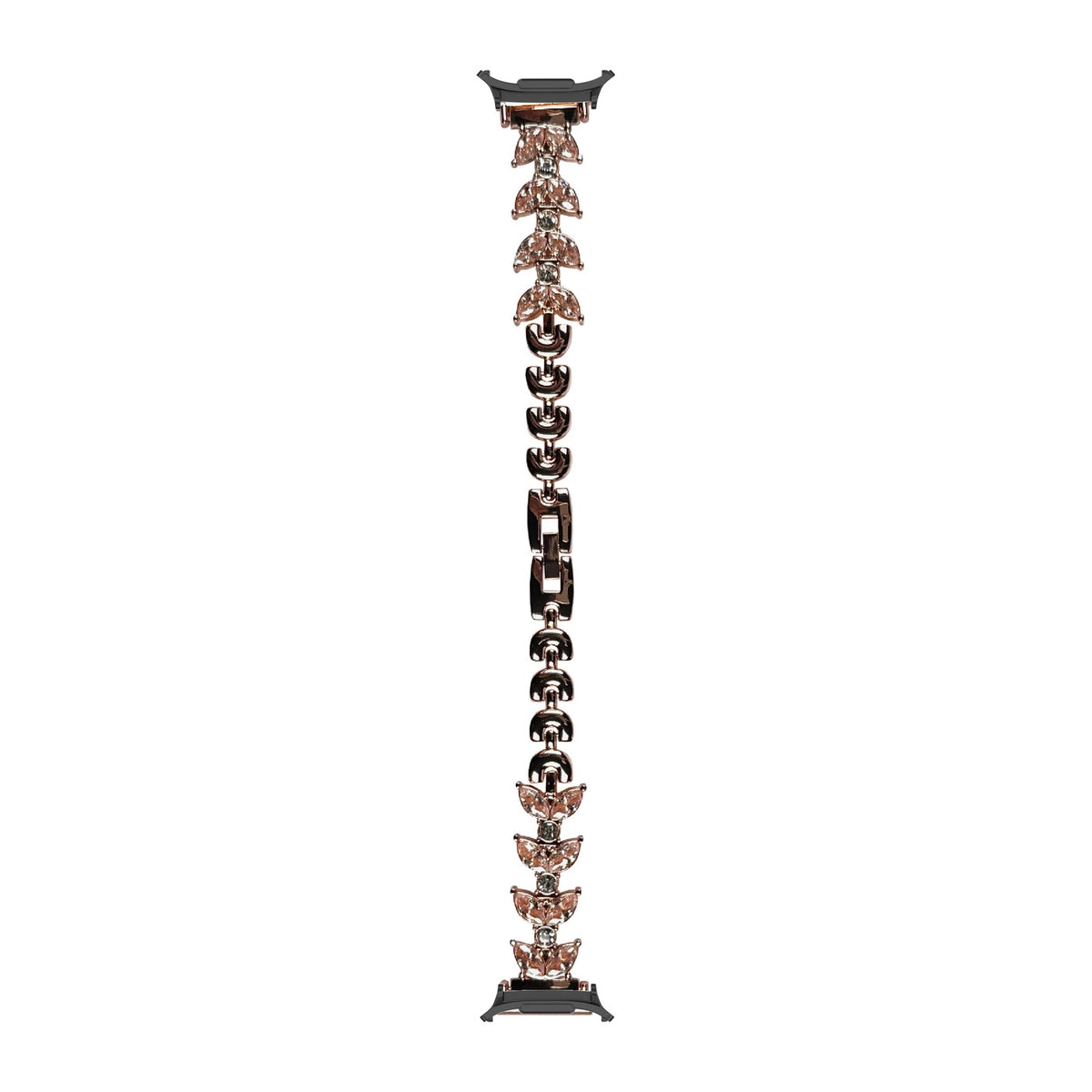 Pearce Bracelet Rose Gold Black with Strap Adapter for Galaxy Watch 8-9/Ultra