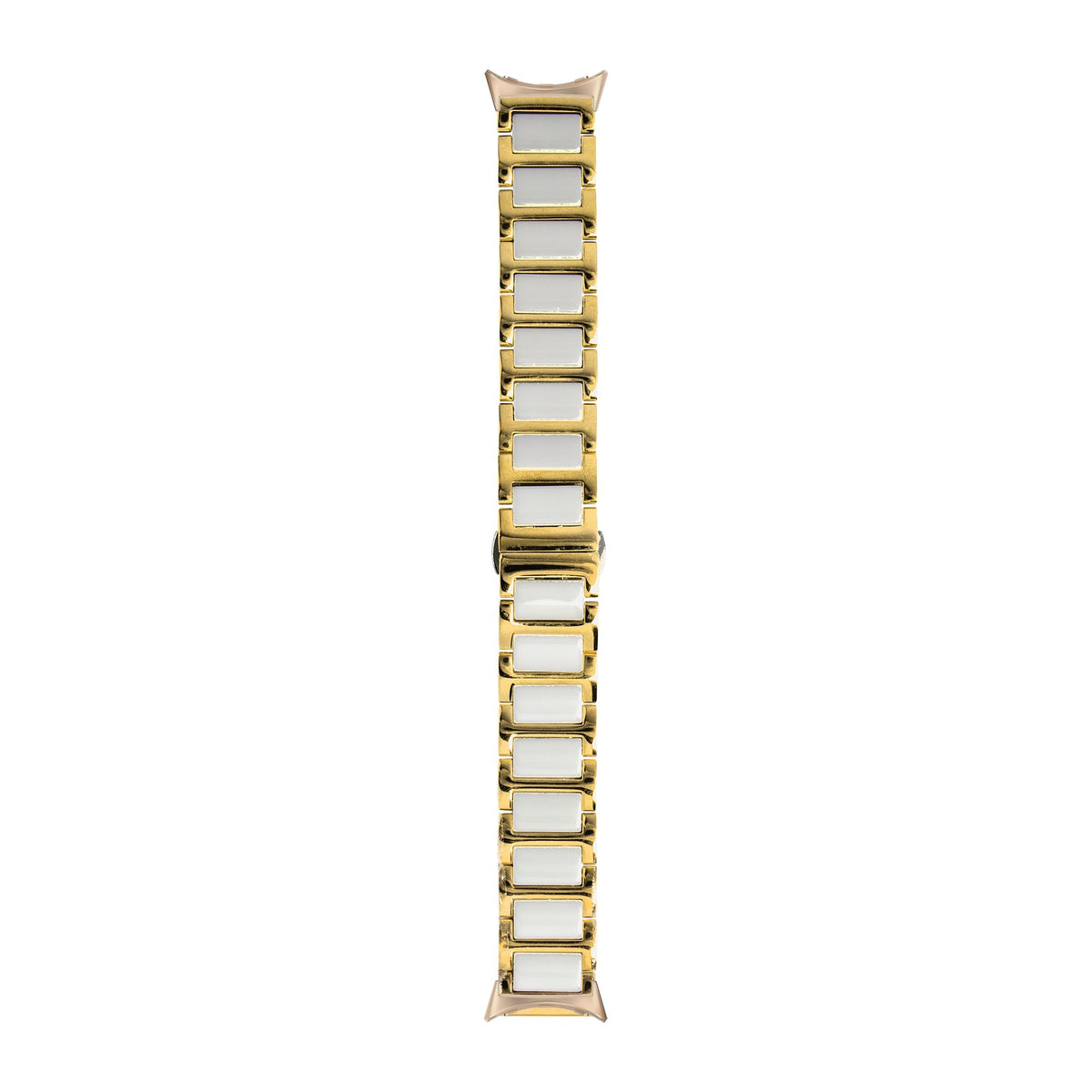 Ceramic Bracelet - Gold / White Rose Gold with Google Pixel Spring Bar Adapters - Wear Any 20mm Strap! for Pixel Watch 1-5 41mm