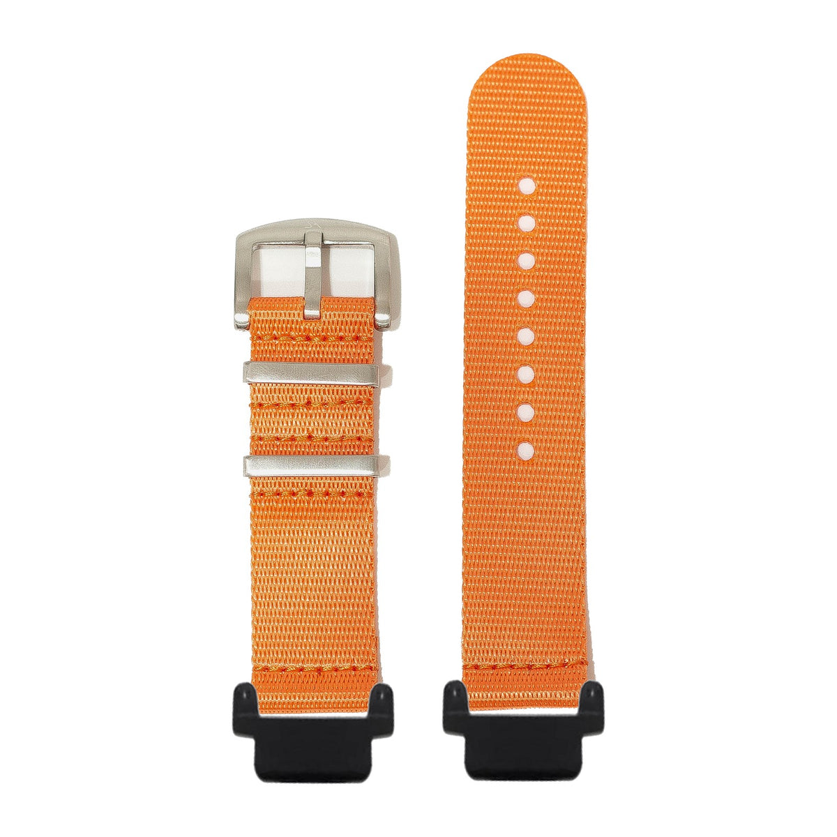 Supreme Militex - Orange Black with Garmin Forerunner 220/ 230/ 235/ 620/ 630/ 735XT Strap Adapters for Garmin Forerunner 220/ 230/ 235/ 620/ 630/ 735XT