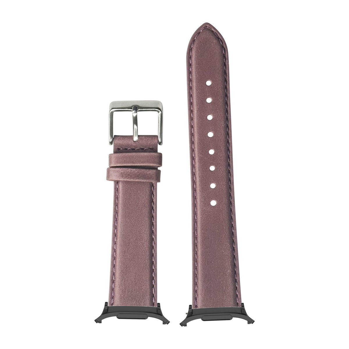 Padded Leather - Mauve for the Galaxy Watch 8, 9 and Ultra with adapter fitted