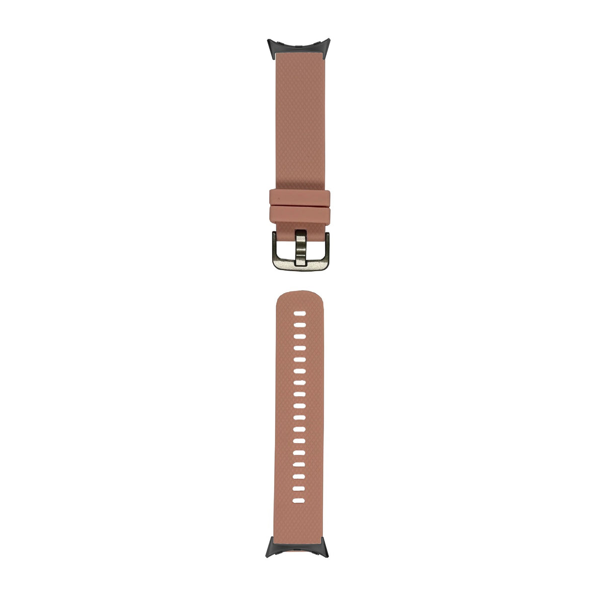 Original Silicone Small/Medium Pink with Google Pixel Spring Bar Adapters - Wear Any 20mm Strap! for Pixel Watch 3-5 45mm
