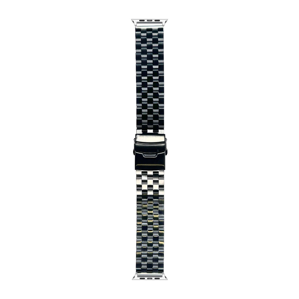 Engineer Bracelet - Folding Deployant Clasp - Black Starlight with Connecters - Spring Bar Type for Apple Watch