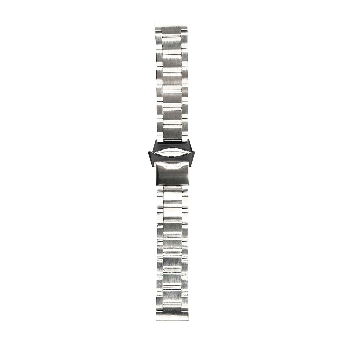 Steel Bracelet - Hex Link Silver Black with Safety Deployant Clasp with Google Pixel Spring Bar Adapters - Wear Any 20mm Strap! for Pixel Watch 1-5 41mm