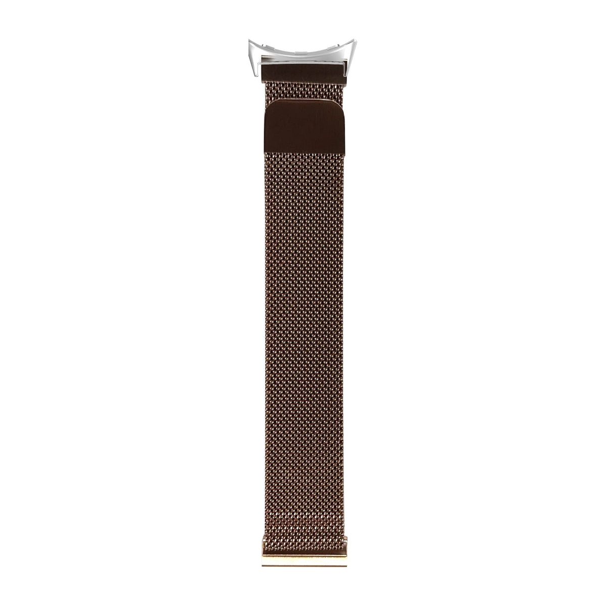 Milanese - Rose Gold Silver with Google Pixel Spring Bar Adapters - Wear Any 20mm Strap! for Pixel Watch 1-5 41mm