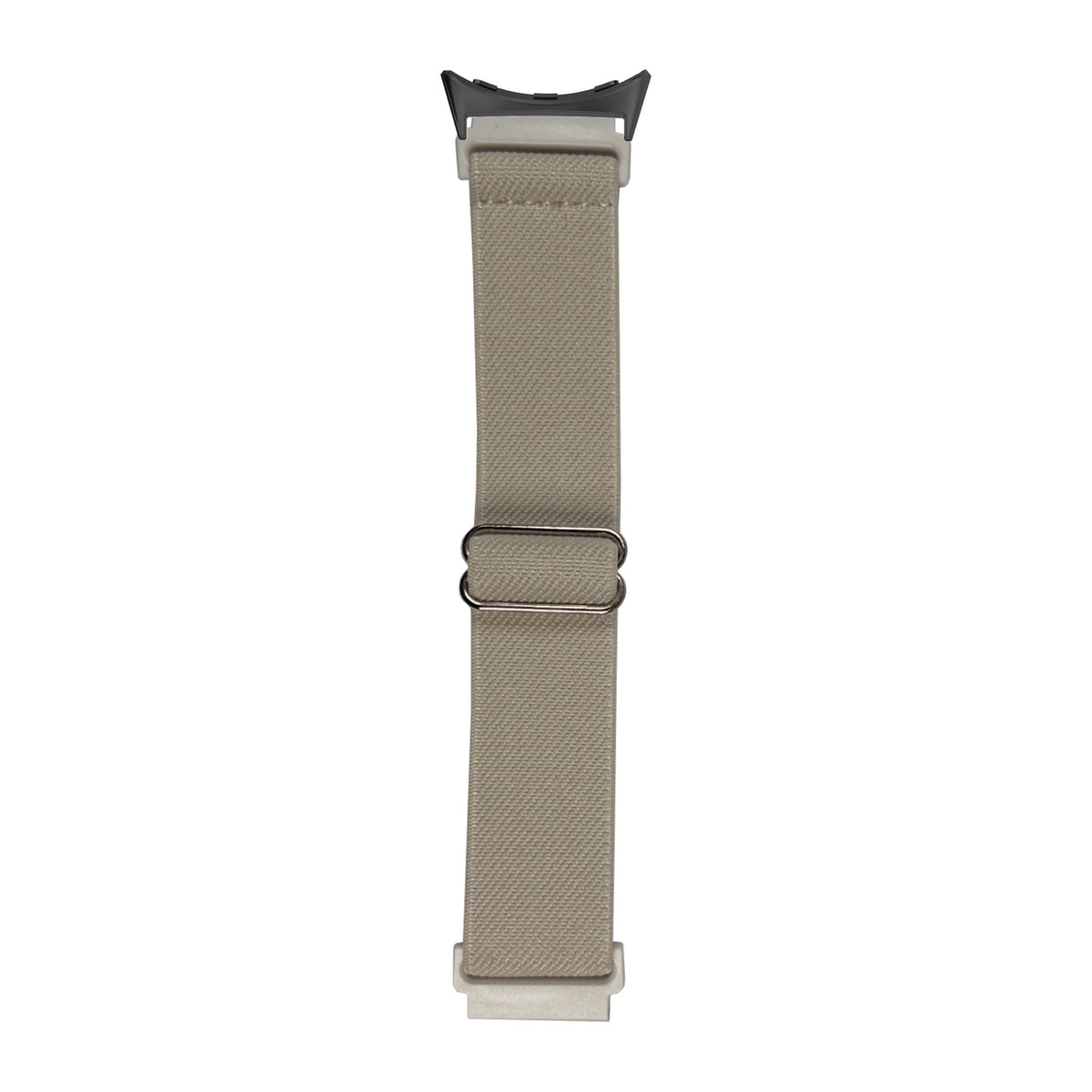 Weaved Elastic Loop Cream with Google Pixel Spring Bar Adapters - Wear Any 20mm Strap! for Pixel Watch 1-5 41mm