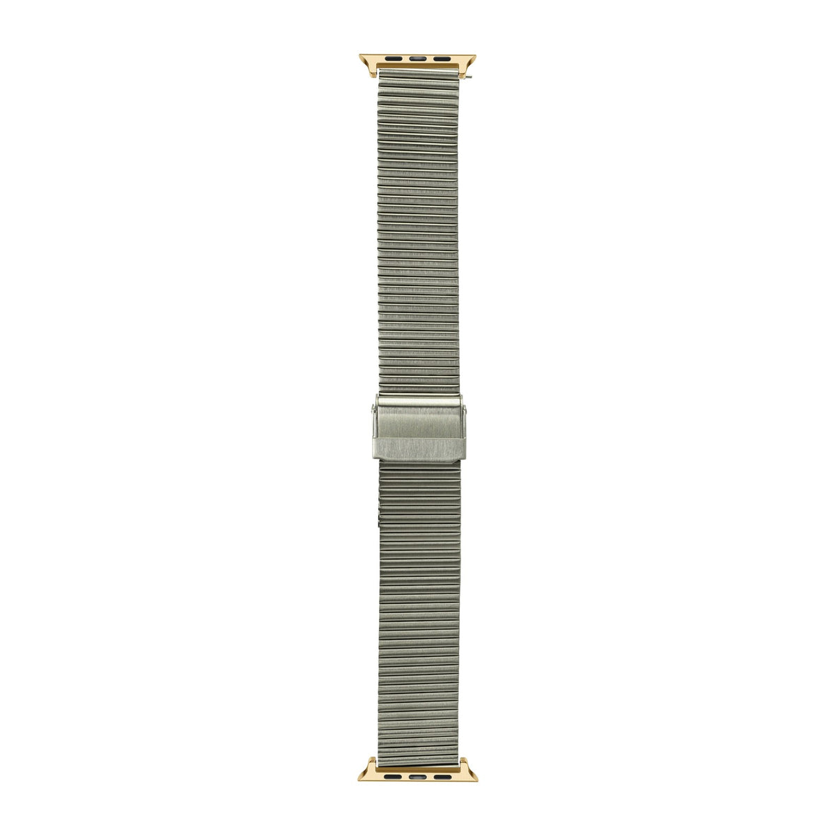 Flat-Link Micro-Adjustable Bracelet Silver Gold with Connecters - Spring Bar Type for Apple Watch