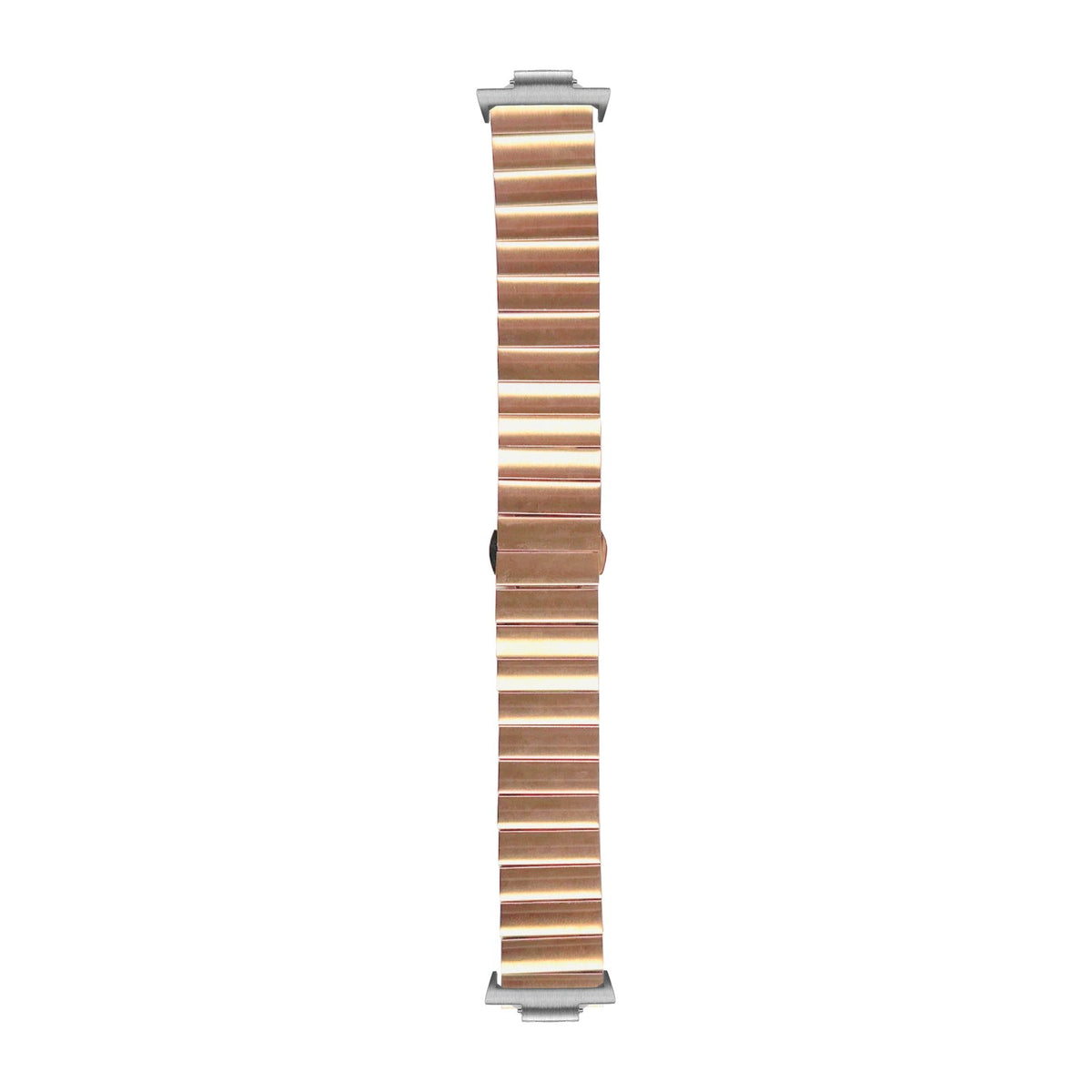 Steel Bracelet (Rose Gold) - Deployment Clasp 3 Silver with Strap Adapter for Tissot PRX 40