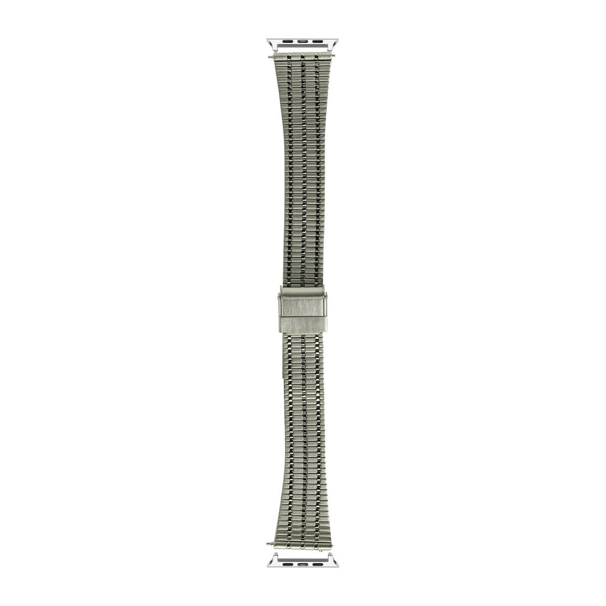 Vintage Tapered Bracelet Silver Starlight with Connecters - Spring Bar Type for Apple Watch