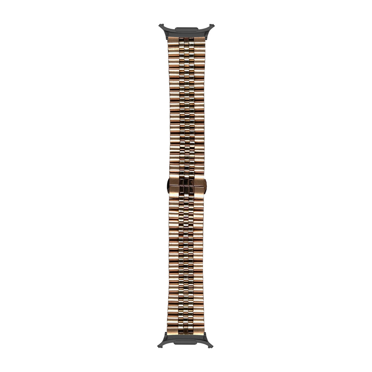 Jubilee Bracelet - Rose Gold Black with Strap Adapter for Galaxy Watch 8-9/Ultra