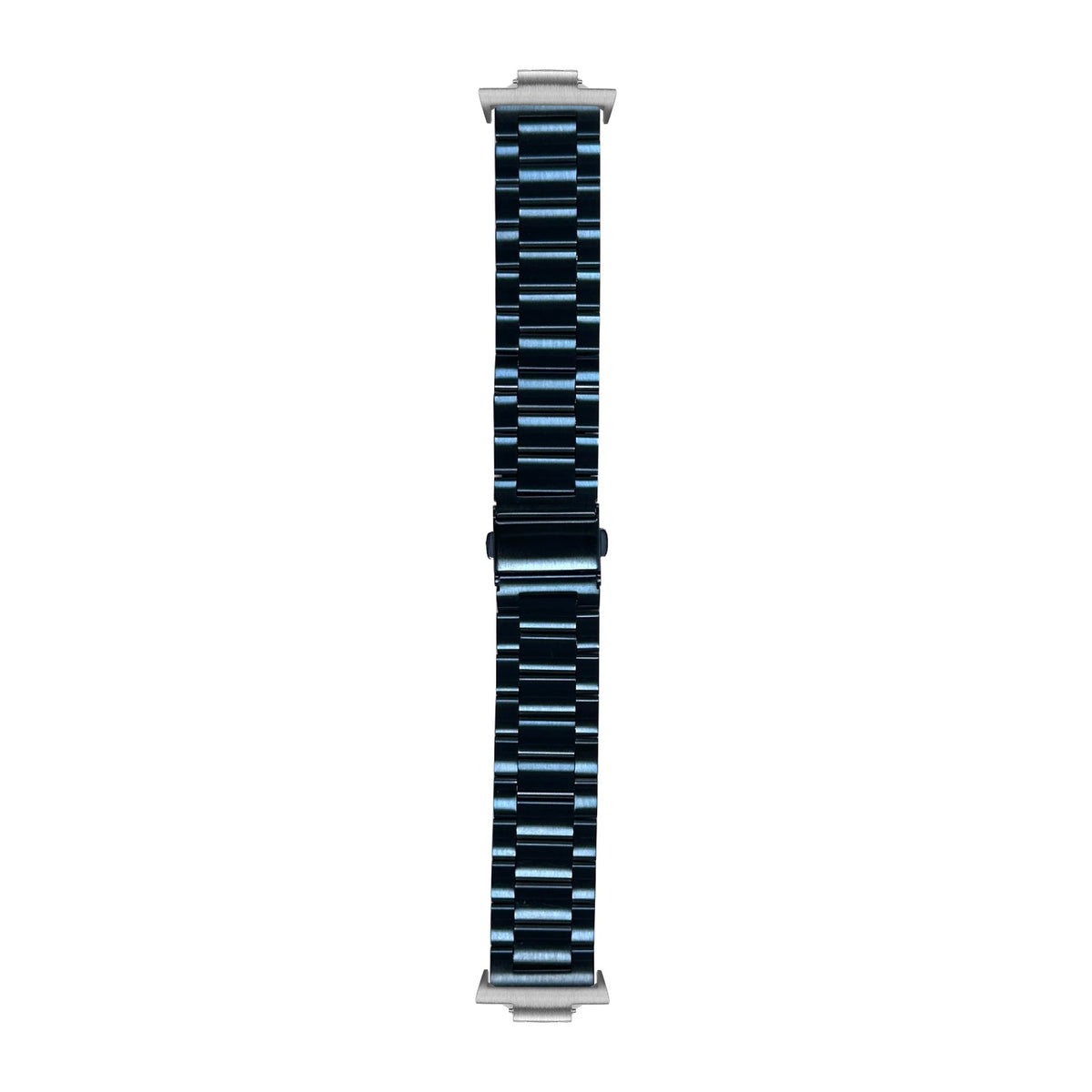 Steel Bracelet Silver with Deployant Clasp - Night Blue with Strap Adapter for Tissot PRX 40