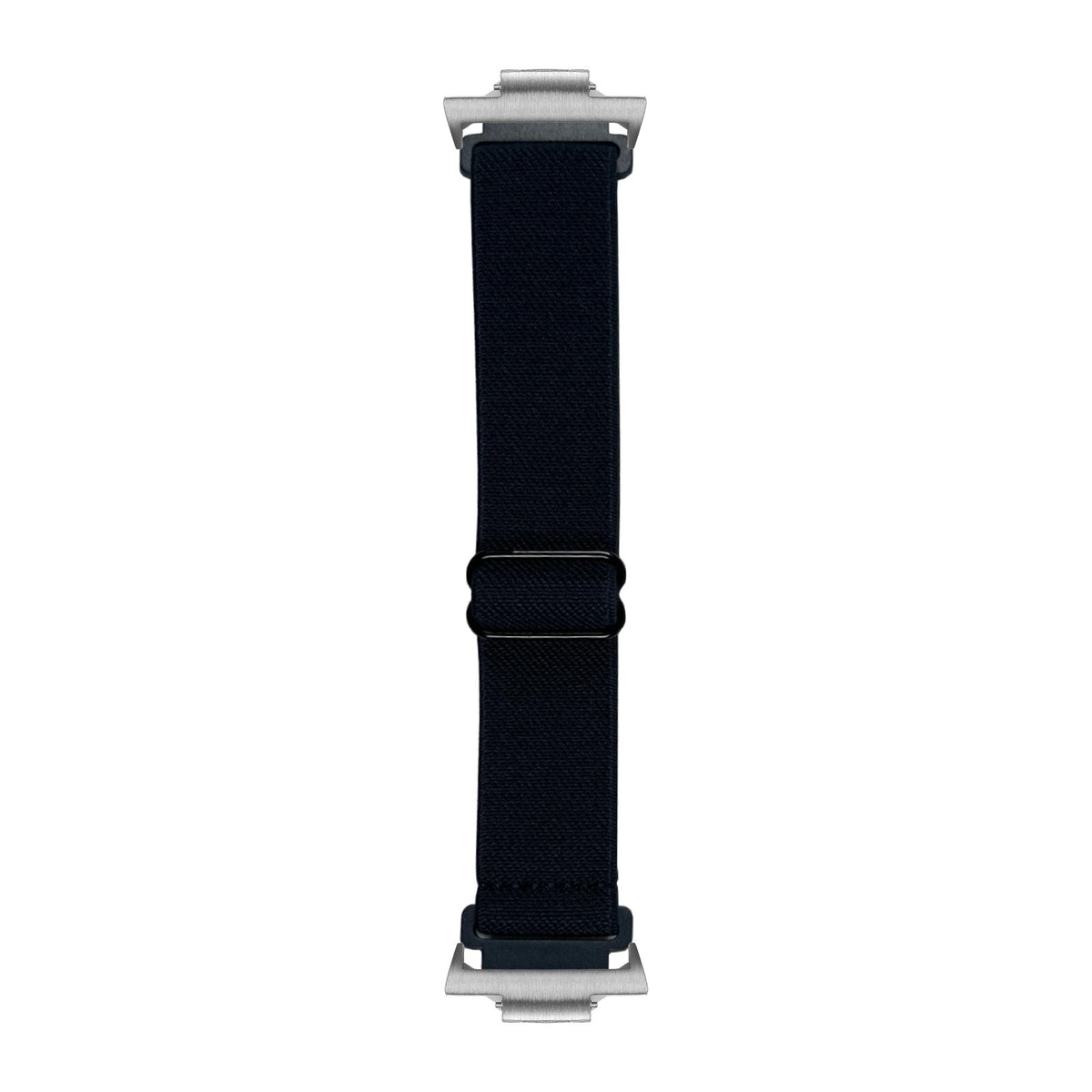 Weaved Elastic Loop Navy Blue Silver with Strap Adapter for Tissot PRX 40