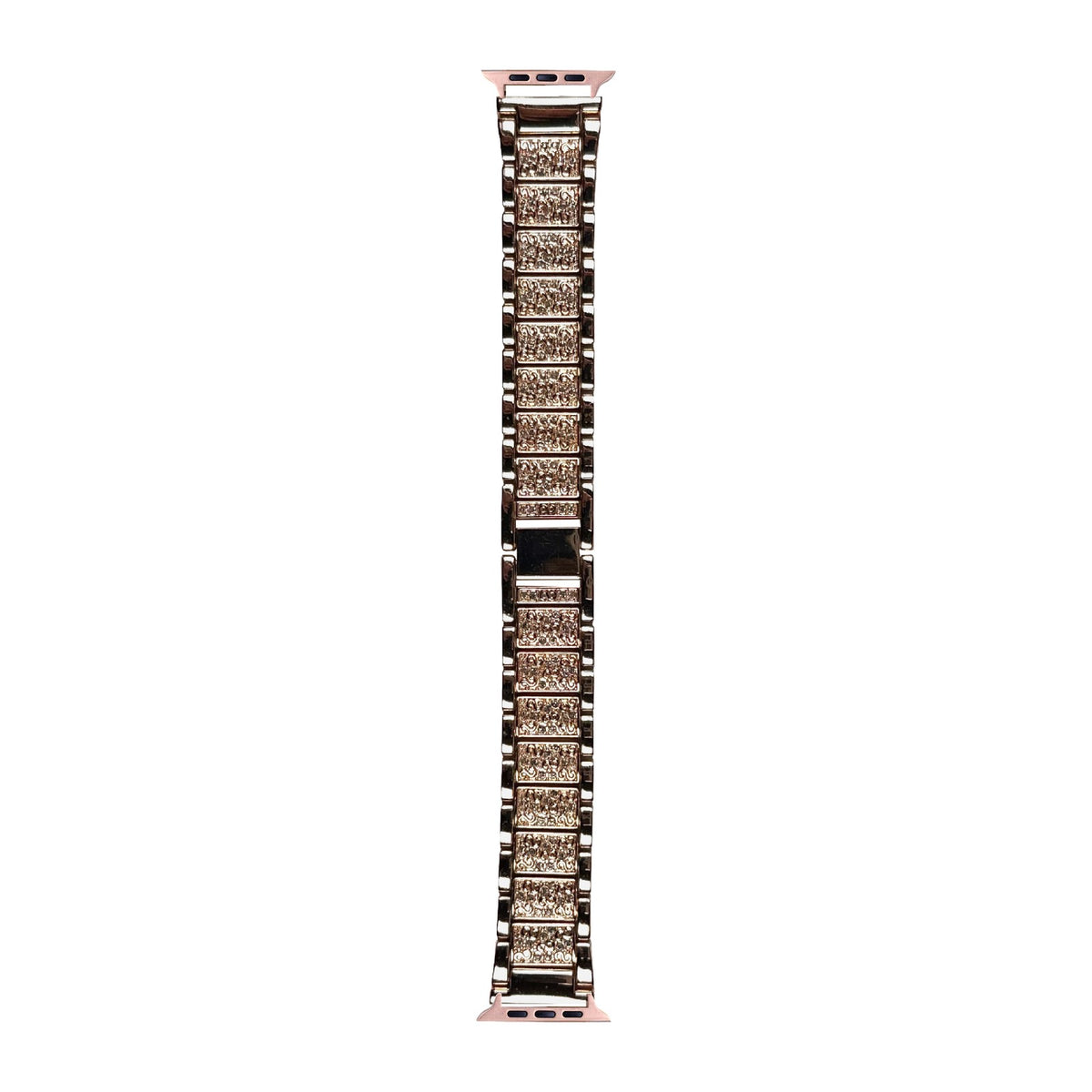 Zirconia Shimmer Bracelet Silver / Rose Gold Rose Gold with Connecters - Spring Bar Type for Apple Watch